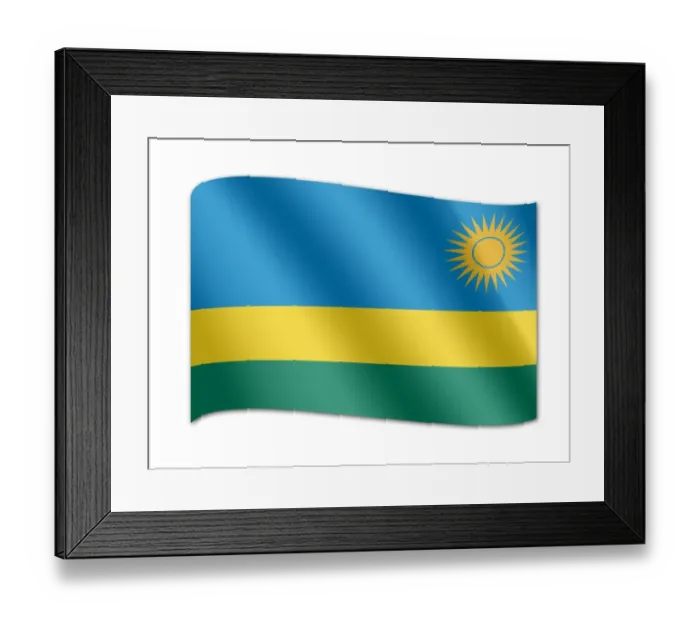 Framed Print : Flag of Rwanda Framed Print : Flag of Rwanda