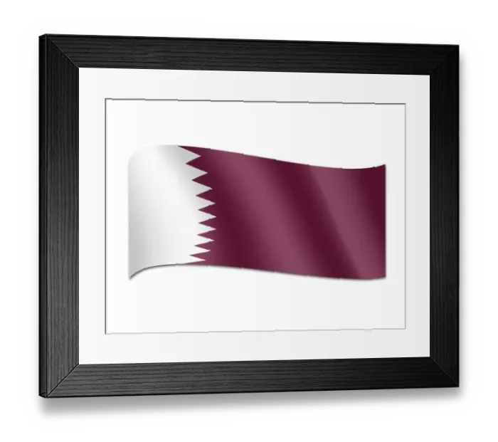 Framed Print : Flag of Qatar Framed Print : Flag of Qatar