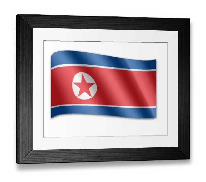 Framed Print : Flag of North Korea Framed Print : Flag of North Korea