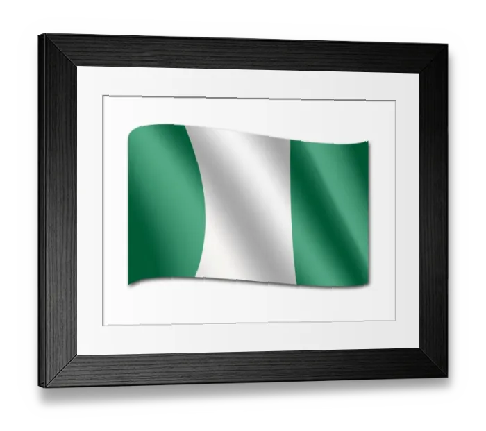 Framed Print : Flag of Nigeria Framed Print : Flag of Nigeria