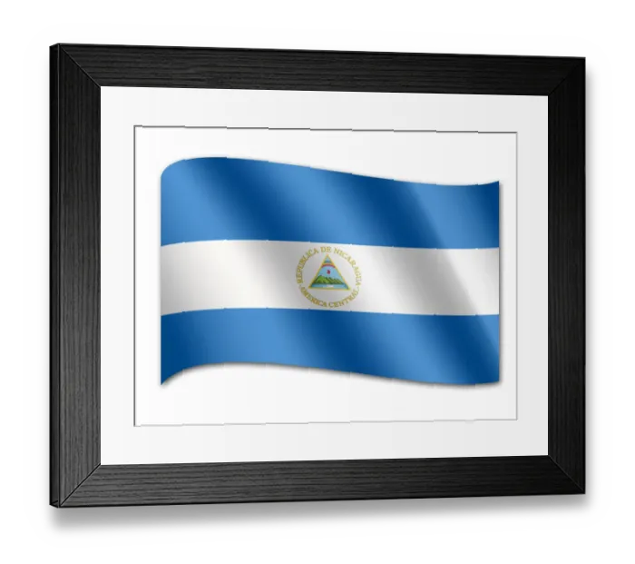 Framed Print : Flag of Nicaragua Framed Print : Flag of Nicaragua