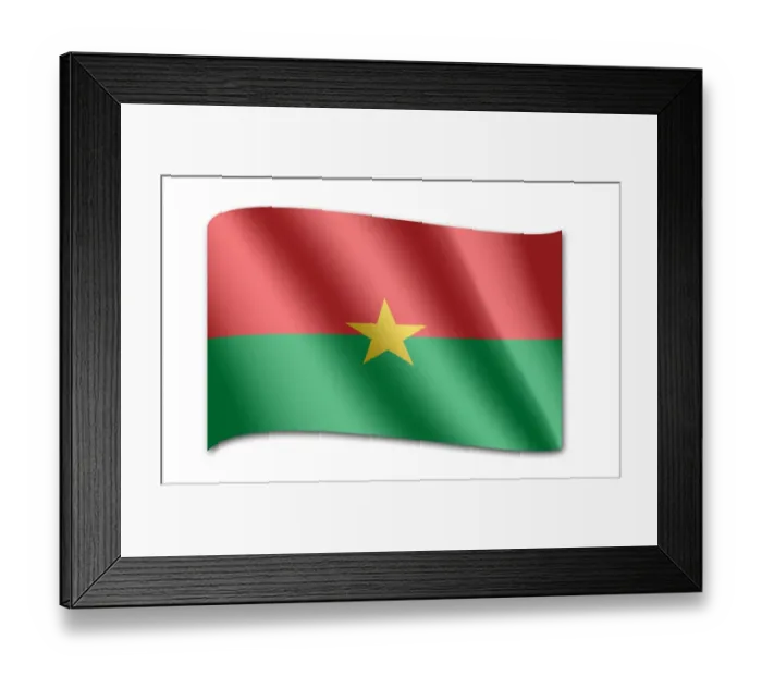 Framed Print : Flag of Burkina Faso Framed Print : Flag of Burkina Faso