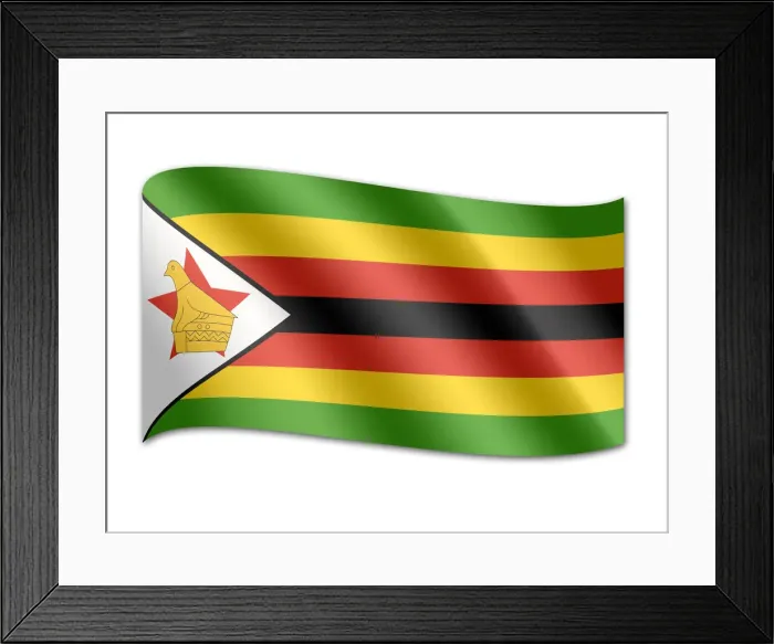 Framed Print : Flag of Zimbabwe Framed Print : Flag of Zimbabwe