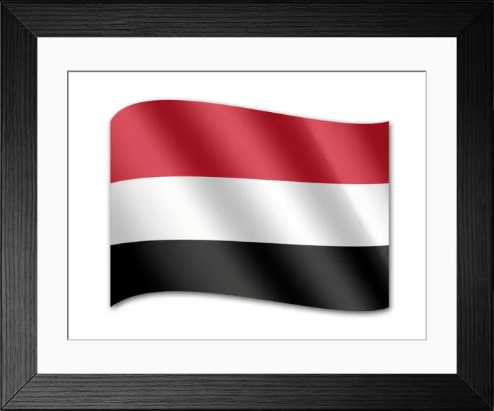 Framed Print : Flag of Yemen Framed Print : Flag of Yemen
