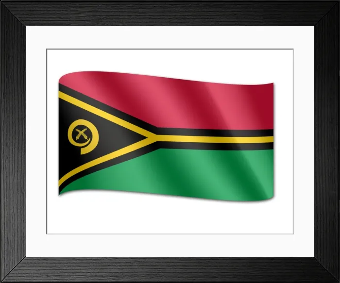 Framed Print : Flag of Vanuatu Framed Print : Flag of Vanuatu