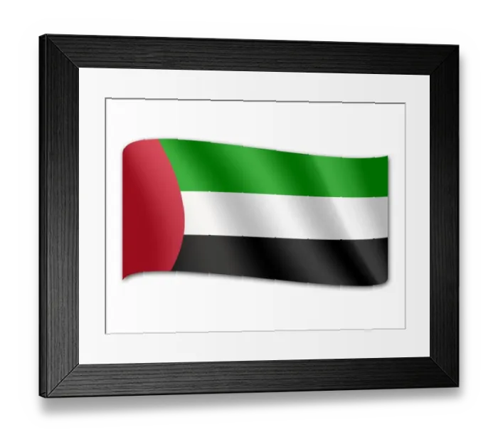Framed Print : Flag of the United Arab Emirates Framed Print : Flag of the United Arab Emirates