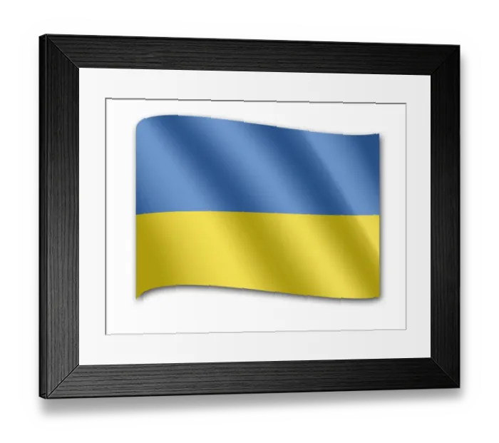Framed Print : Flag of Ukraine Framed Print : Flag of Ukraine