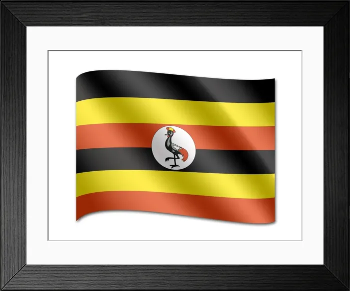 Framed Print : Flag of Uganda Framed Print : Flag of Uganda