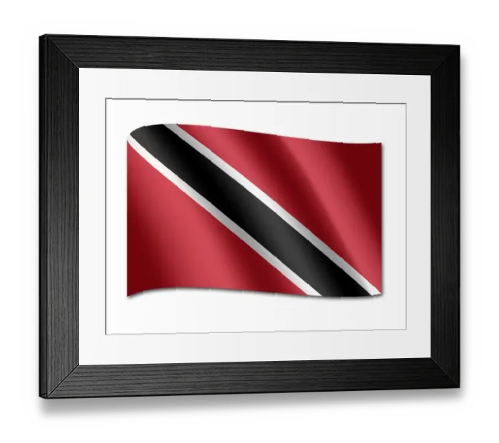 Framed Print : Flag of Trinidad and Tobago Framed Print : Flag of Trinidad and Tobago