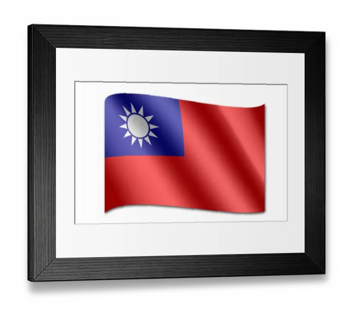Framed Print : Flag of Taiwan Framed Print : Flag of Taiwan