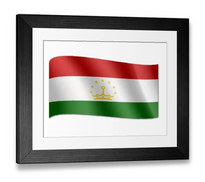 Framed Print : Flag of Tajikistan Framed Print : Flag of Tajikistan