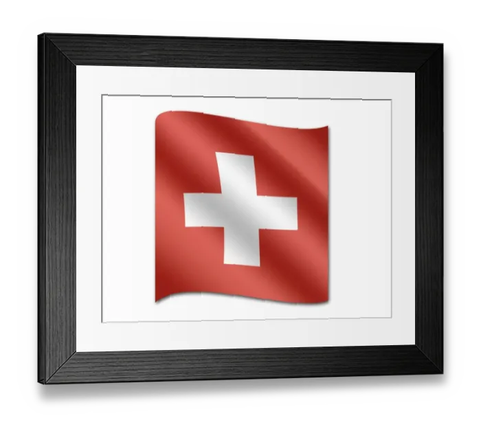 Framed Print : Flag of Switzerland Framed Print : Flag of Switzerland