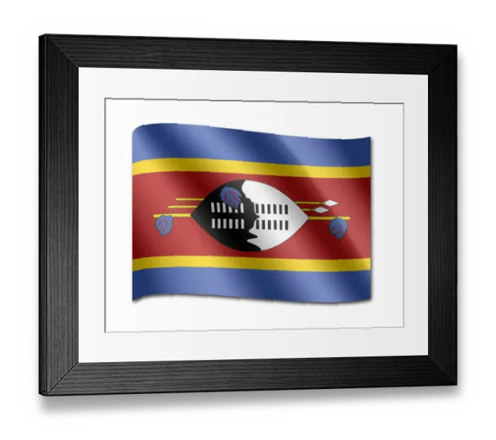 Framed Print : Flag of Swasiland Framed Print : Flag of Swasiland