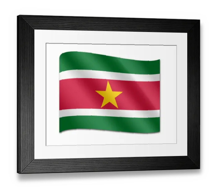 Framed Print : Flag of Suriname Framed Print : Flag of Suriname