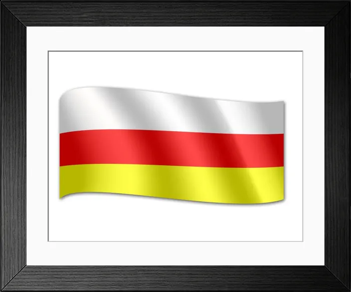 Framed Print : Flag of South Ossetia Framed Print : Flag of South Ossetia