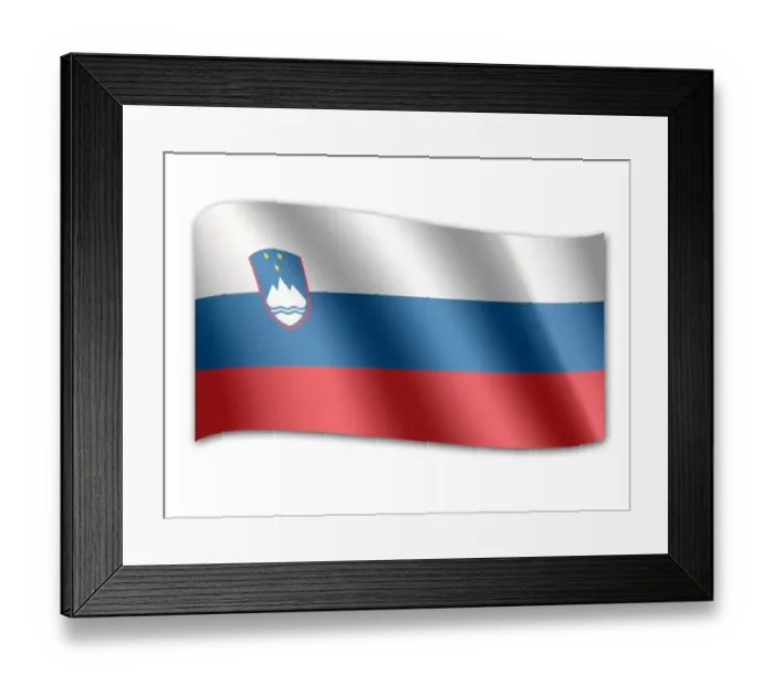 Framed Print : Flag of Slowenia Framed Print : Flag of Slowenia