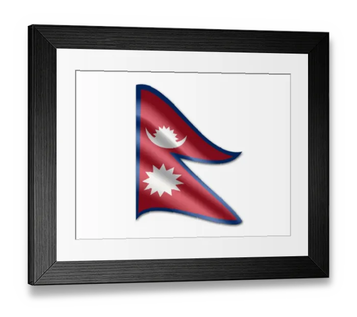 Framed Print : Flag of Nepal