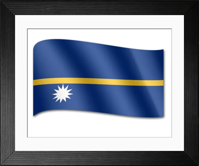 Framed Print : Flag of Nauru
