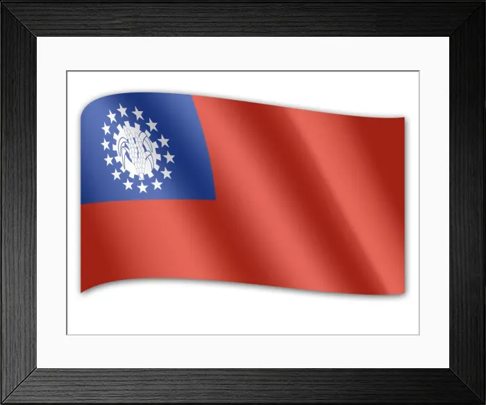 Framed Print : Flag of Myanmar Framed Print : Flag of Myanmar
