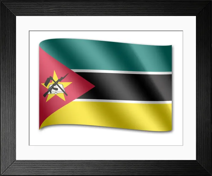 Framed Print : Flag of Mozambique Framed Print : Flag of Mozambique