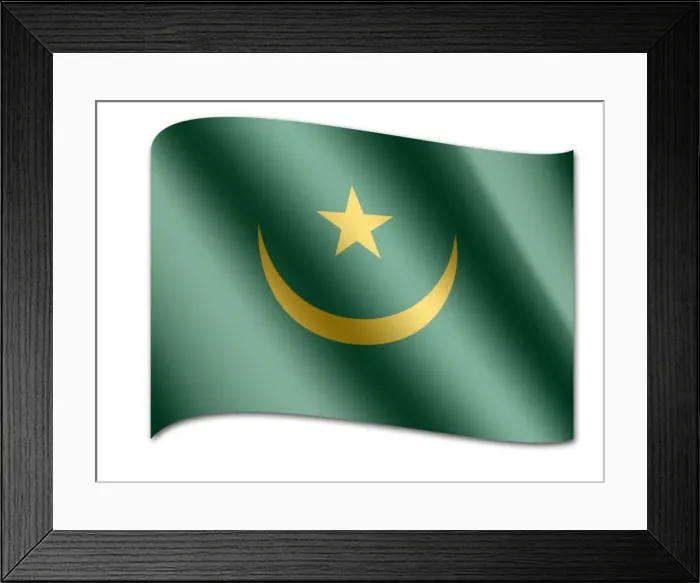 Framed Print : Flag of Mauretania Framed Print : Flag of Mauretania