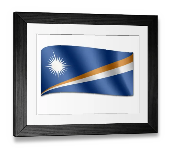 Framed Print : Flag of the Marshall Islands Framed Print : Flag of the Marshall Islands