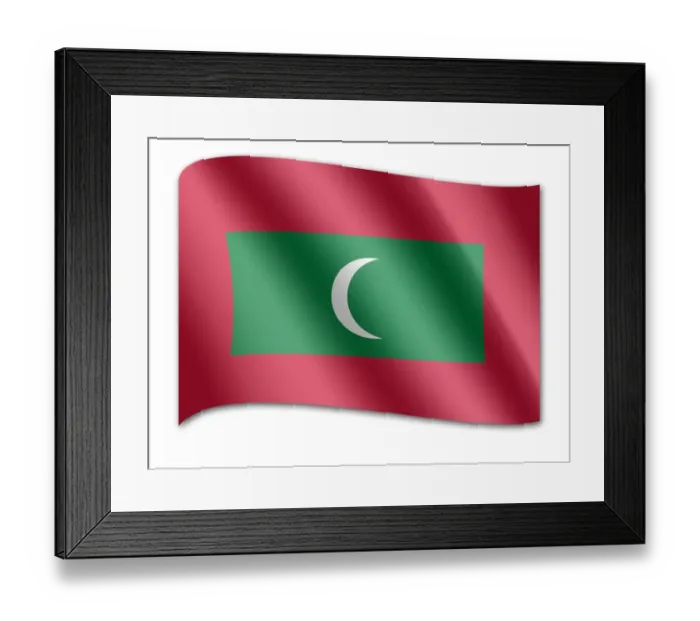 Framed Print : Flag of the Maledives Framed Print : Flag of the Maledives