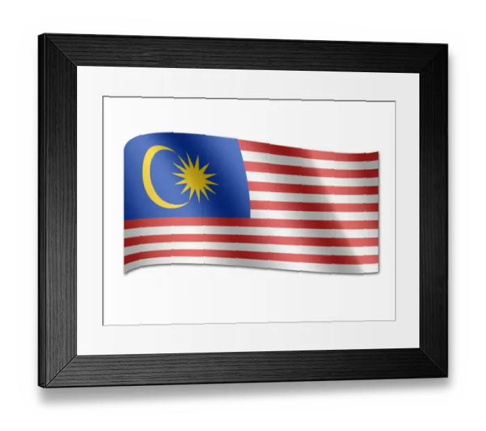 Framed Print : Flag of Malaysia Framed Print : Flag of Malaysia