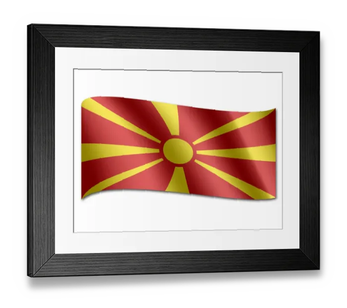 Framed Print : Flag of Macedonia Framed Print : Flag of Macedonia