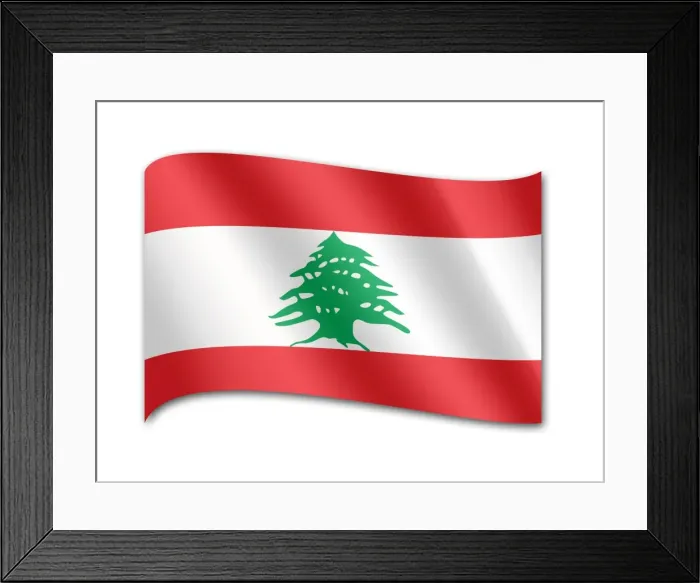 Framed Print : Flag of Lebanon Framed Print : Flag of Lebanon