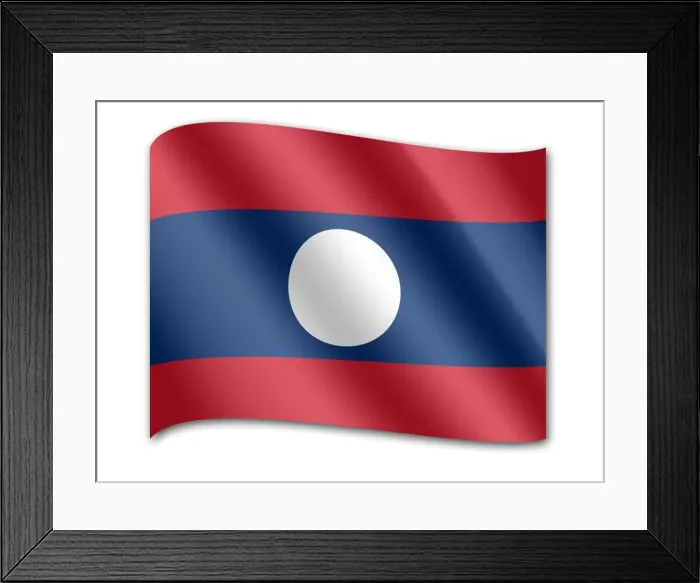Framed Print : Flag of Laos Framed Print : Flag of Laos