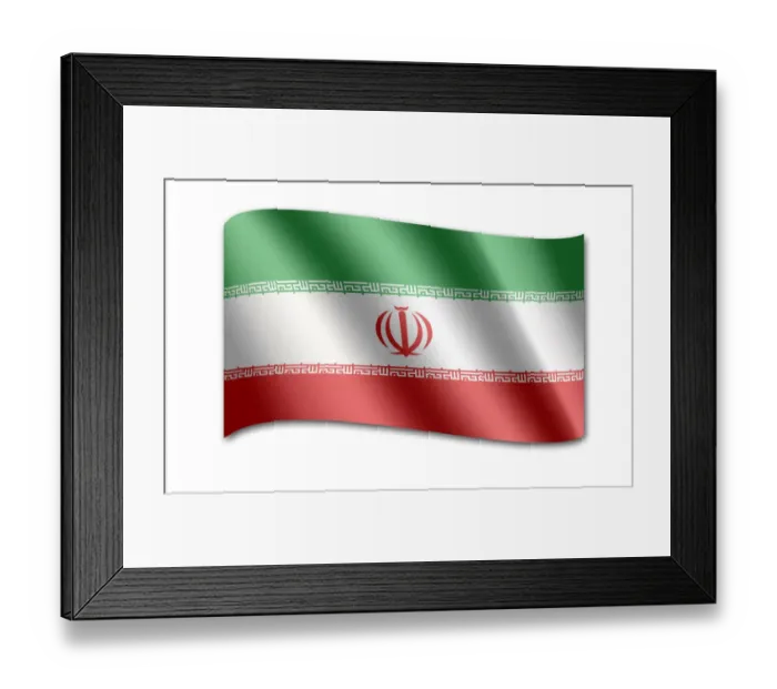 Framed Print : Flag of Iran Framed Print : Flag of Iran