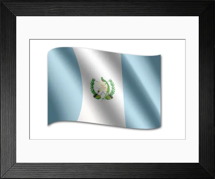 Framed Print : Flag of Guatemala Framed Print : Flag of Guatemala