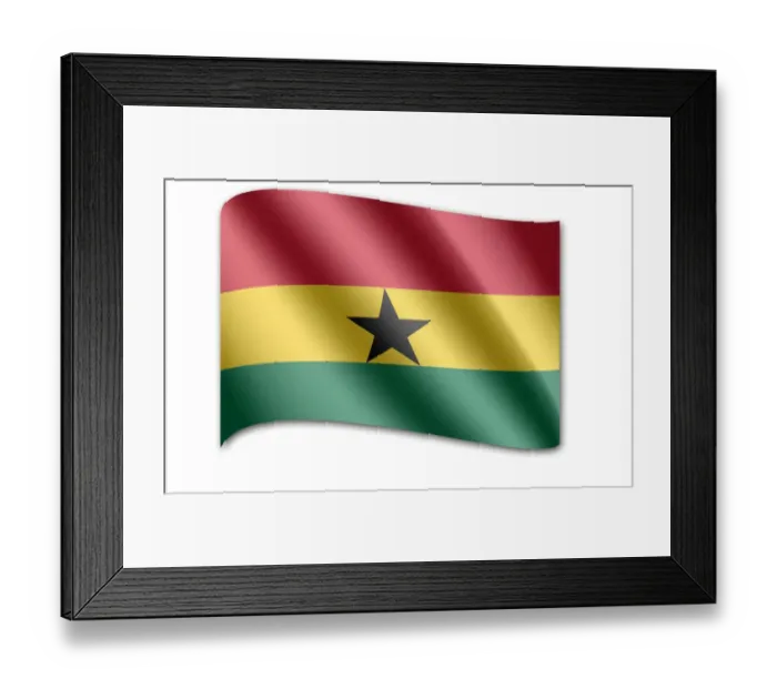 Framed Print : Flag of Ghana