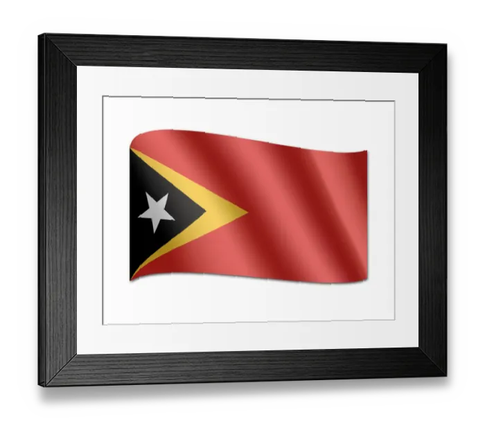 Framed Print : Flag of East Timor Framed Print : Flag of East Timor