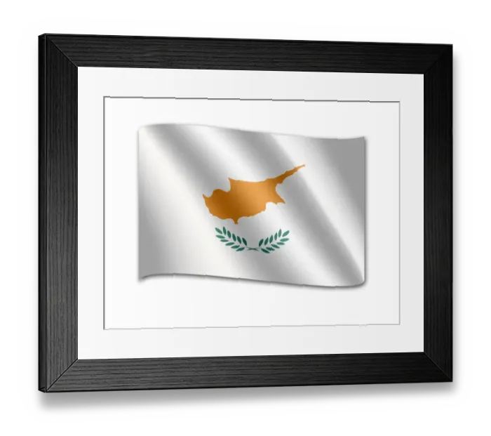 Framed Print : Flag of the Republic of Cyprus Framed Print : Flag of the Republic of Cyprus