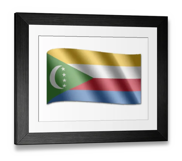 Framed Print : Flag of the Comoros Framed Print : Flag of the Comoros