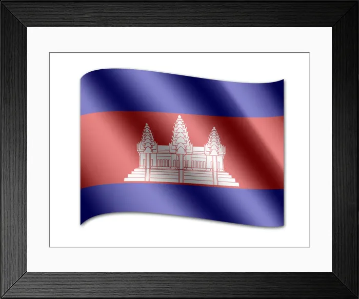 Framed Print : Flag of Cambodia Framed Print : Flag of Cambodia