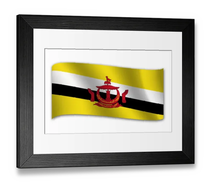 Framed Print : Flag of Brunei Framed Print : Flag of Brunei
