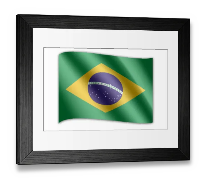 Framed Print : Flag of Brazil Framed Print : Flag of Brazil
