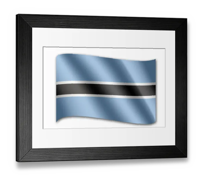 Framed Print : Flag of Botswana