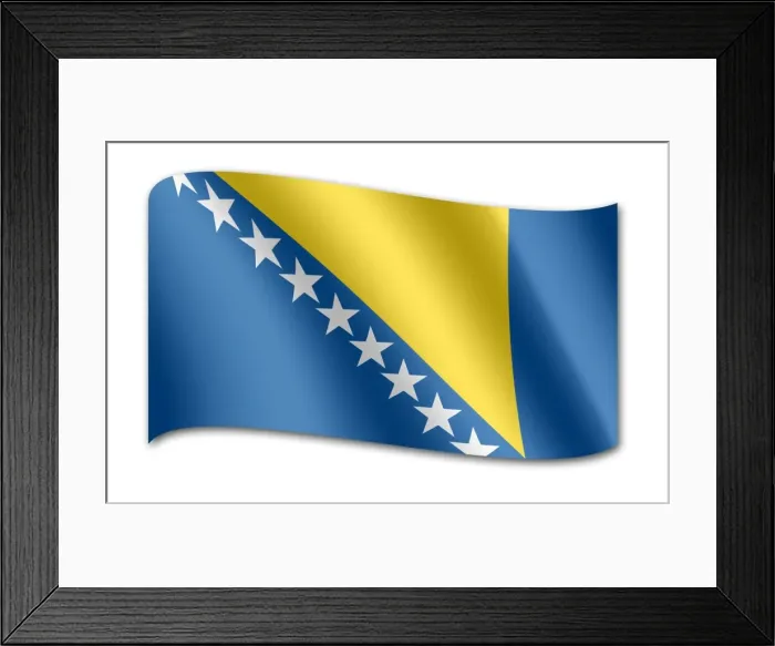 Framed Print : Flag of Bosnia and Herzegovina