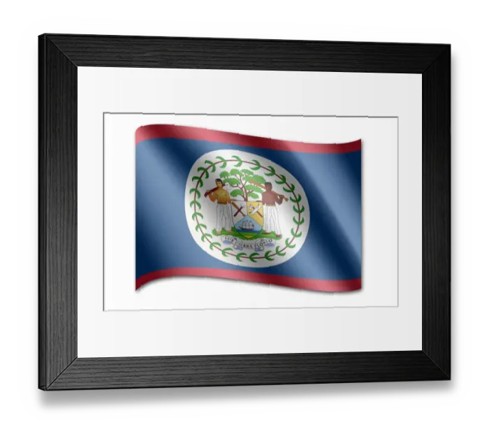 Framed Print : Flag of Belize Framed Print : Flag of Belize