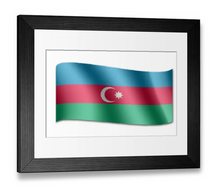 Framed Print : Flag of Azerbaijan Framed Print : Flag of Azerbaijan