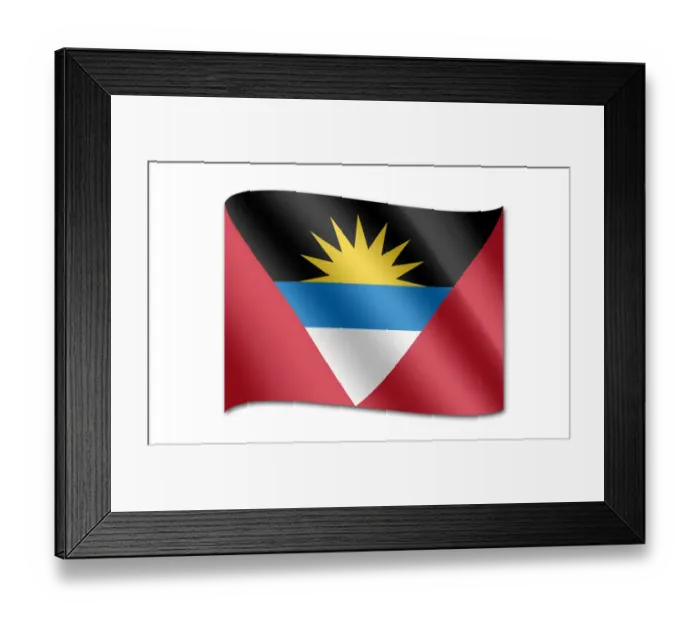 Framed Print : Flag of Antigua and Barbuda Framed Print : Flag of Antigua and Barbuda