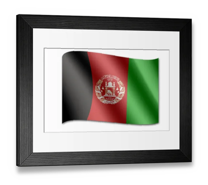 Framed Print : Flag of Afghanistan Framed Print : Flag of Afghanistan