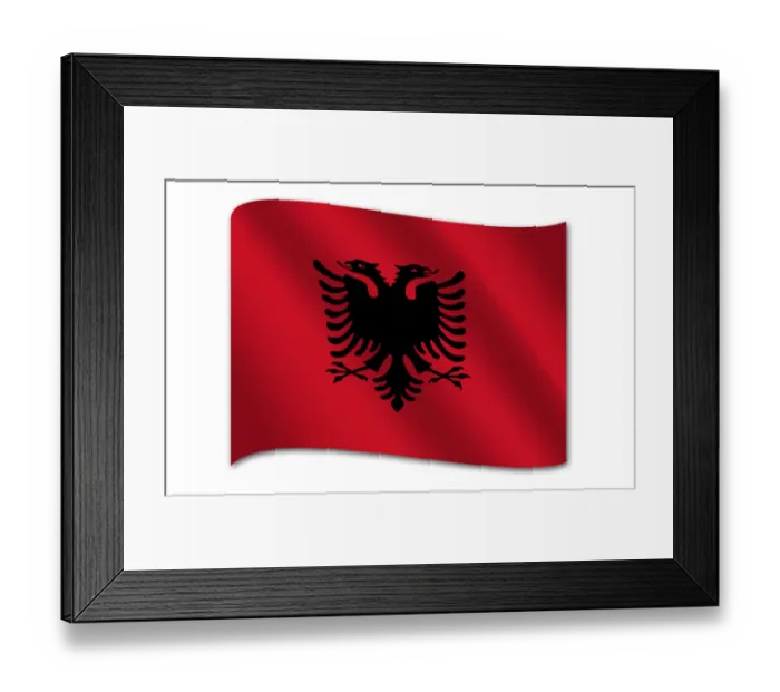 Framed Print : Flag of Albania Framed Print : Flag of Albania