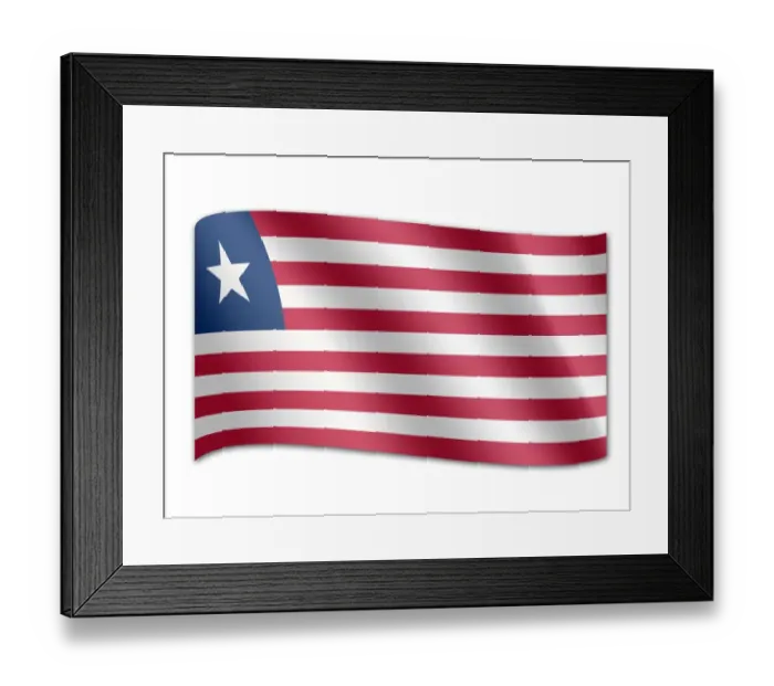 Framed Print : Flag of Liberia Framed Print : Flag of Liberia