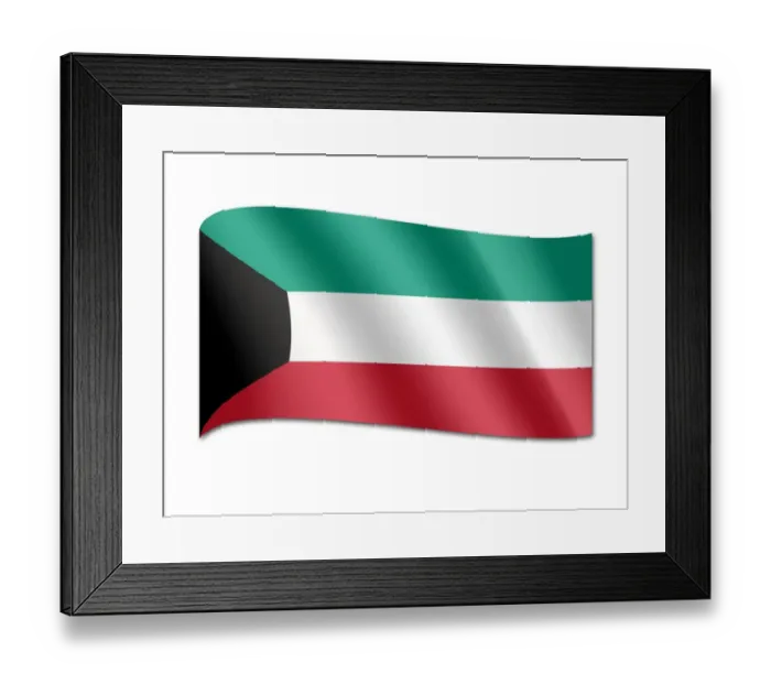 Framed Print : Flag of Kuwait Framed Print : Flag of Kuwait
