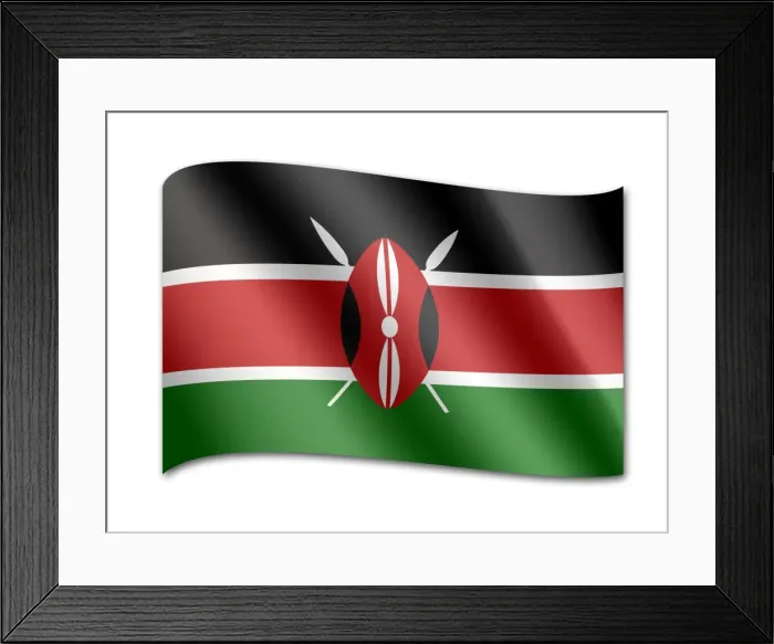 Framed Print : Flag of Kenya Framed Print : Flag of Kenya